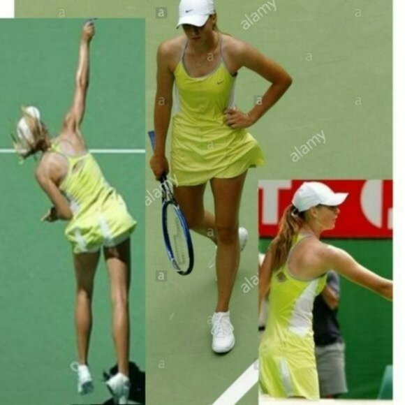 Nwt Nike Tennis Dress w/ Bra Pleated Skirt Lime White XS